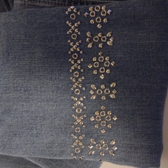 Miss me boyfriend ankle size 28 with designs on the ankles bedazzled shiny - Picture 11 of 12